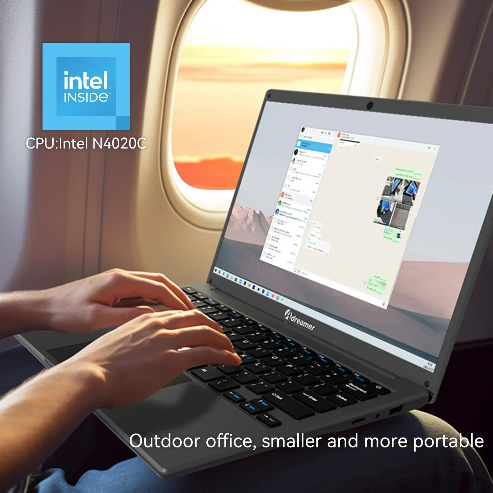 EUA/UE Adreamer Laptop 13.3 Polegadas Laptops Portáteis Baixo Preço Com Intel CPU 2.5K FHD IPS 8GB 1T SSD 2.5K FHD Display Notebook