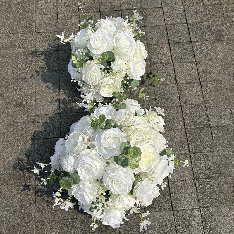 40 cm Neue Simulierte Weiße Blume Ball Hochzeit Decor Pfingstrose Rose Blume Ball Party Hochzeit Bühne T Bühne Straße Führende dekor Blumen – Detail 4