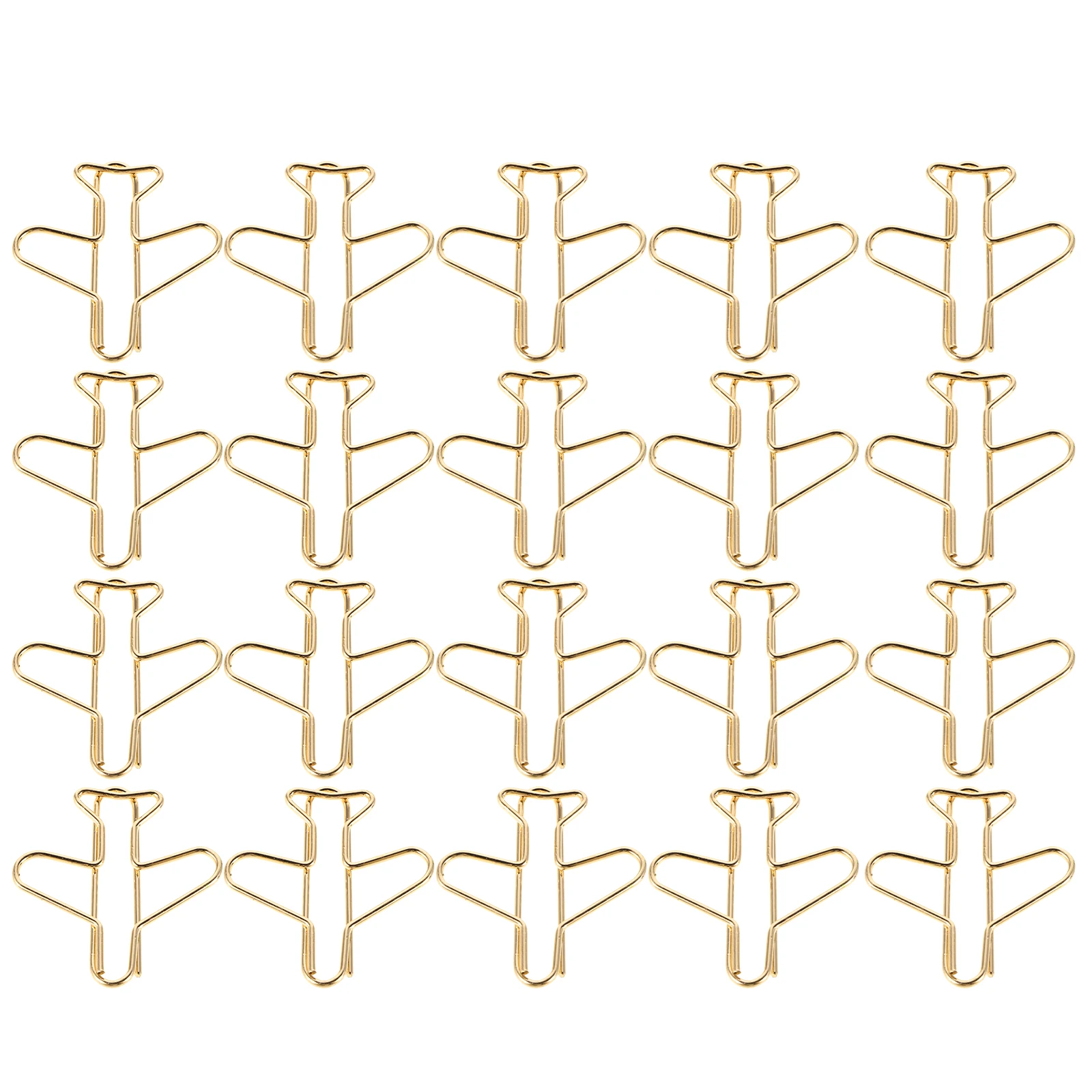 

20 Pcs Creative Paper Clip Clips for Airplane Bookmarks Office Supplies Wedding Planner Cute Metal Fun Paperclips