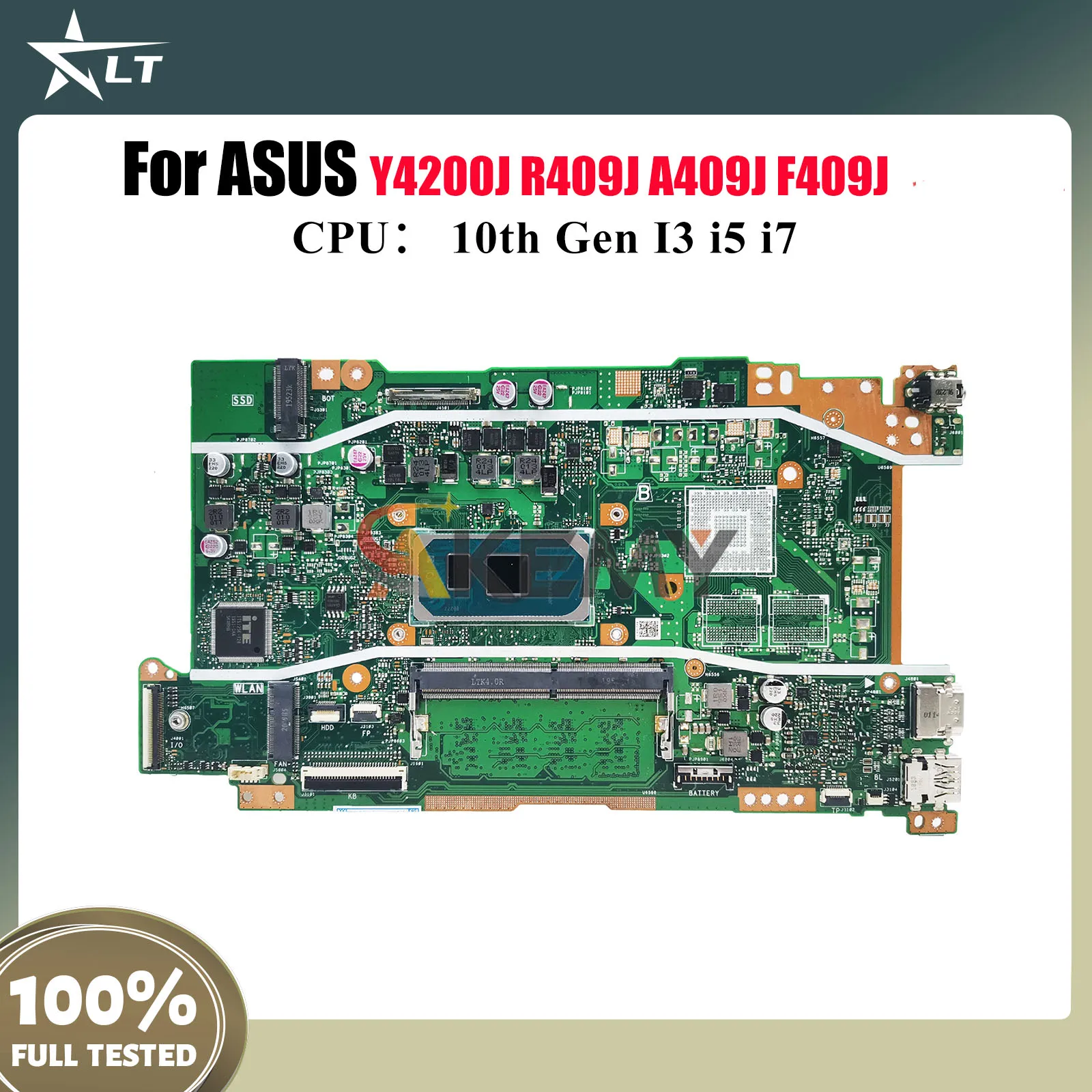 

X409JA Laptop Motherboard For ASUS Y4200J X409JP F409J X409J A409J X409JB R409J Mainboard 10th Gen I3 i5 i7 100% tests OK stk