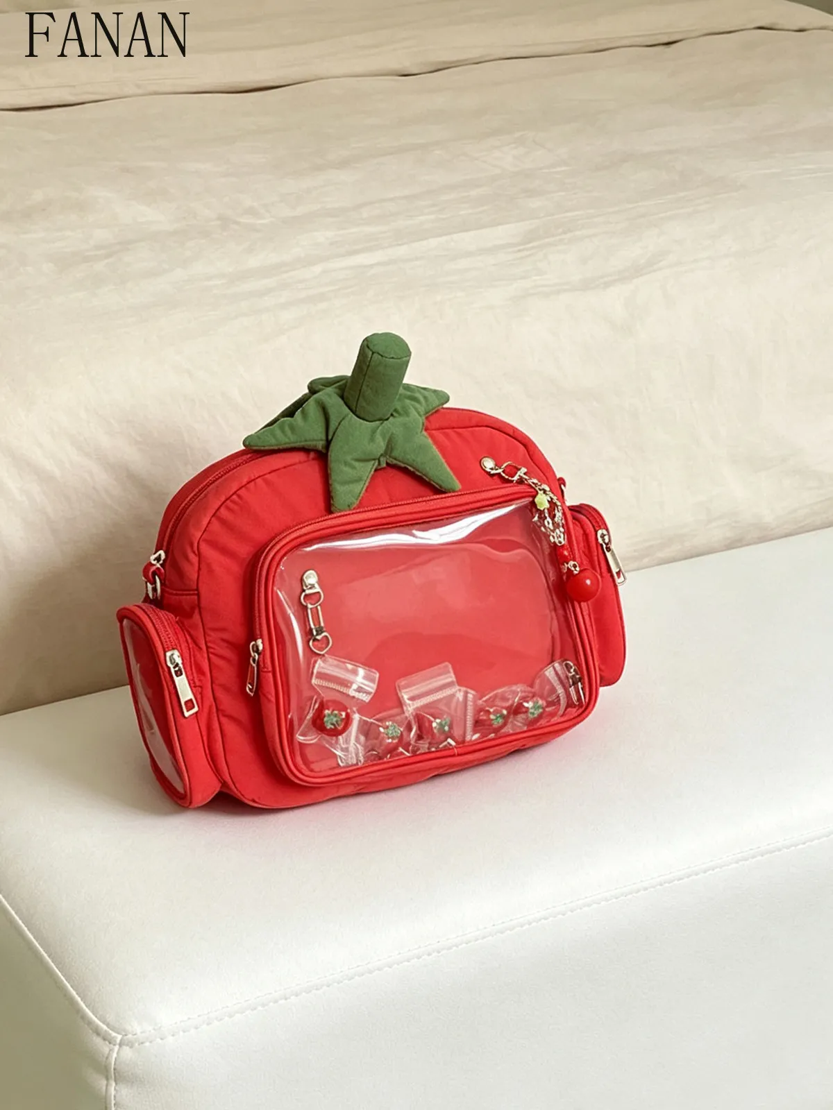 Original Design Tomato Casual Handbag Lightweight Shoulder Crossbody Bag Cute Multi-pain Layer Women's Handbags 2026 New