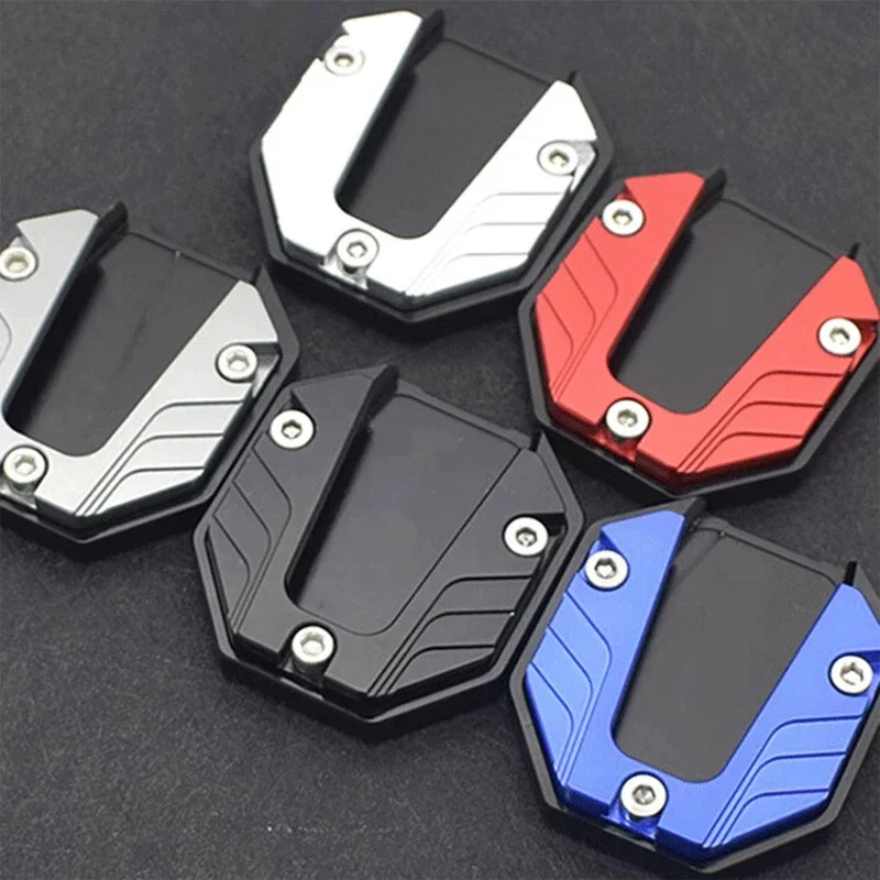 Anti-Slip Motorcycle Side Stand Foot Pad – Aluminum Alloy Kickstand Extender for Scooter, Bike & E-Bike, Soft Ground Support view 3