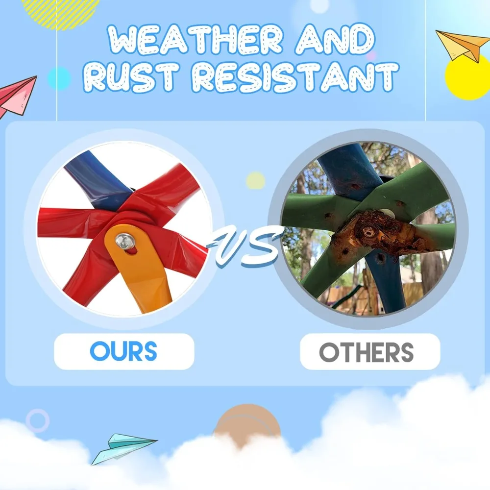 لعبة التسلق في الهواء الطلق للأطفال، صالة الألعاب الرياضية في الغابة مناسبة للأطفال الذين تتراوح أعمارهم بين 4-8 سنوات، هيكل تسلق بإطار فولاذي عالي 7 أقدام #4