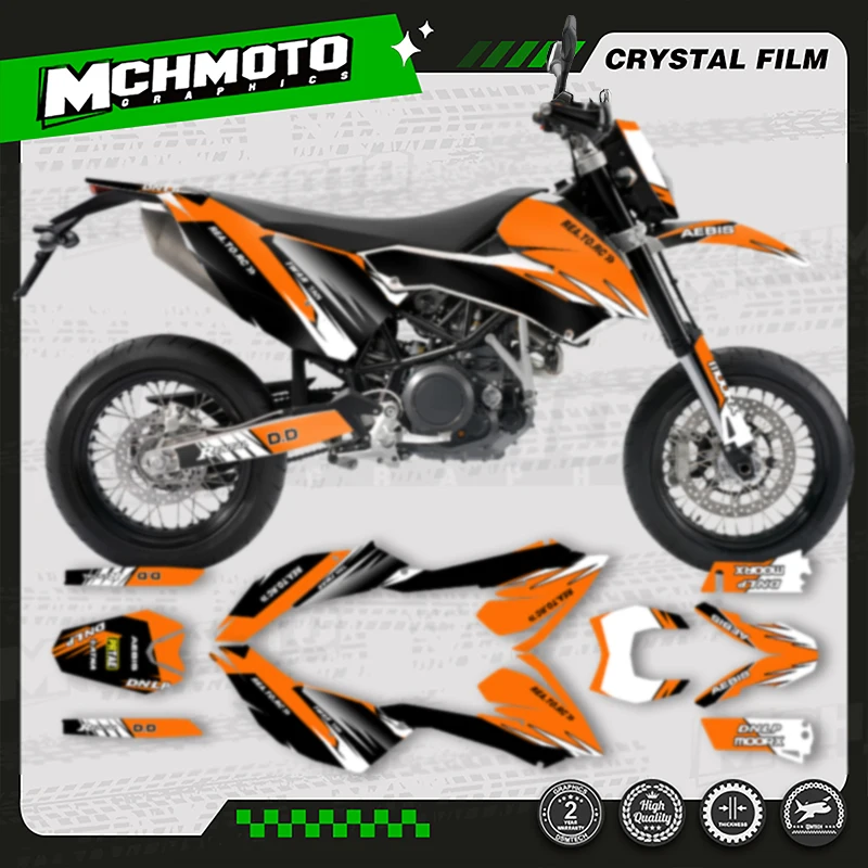 

MCHMFG For KTM SMC690 LC4 2008 2009 2010 2011 Custom Team Motorcycle Graphics Background Decals Stickers Kits