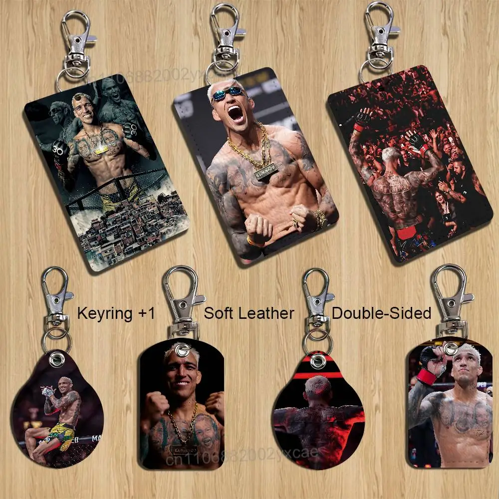 

field control Charles Oliveira Card Holder With Keychain Executive Protection For Bank Credit Subway Bus Case