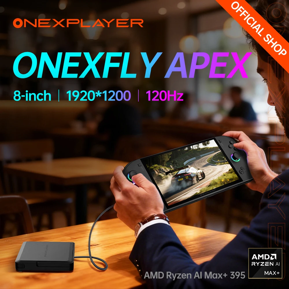 

Новый OneXPlayer Apex MAX+, AMD Ryzen AI MAX+ 395 16C/32T, 8-дюймовый портативный ПК с сенсорным экраном 120 Гц для Steam и одиночных игр