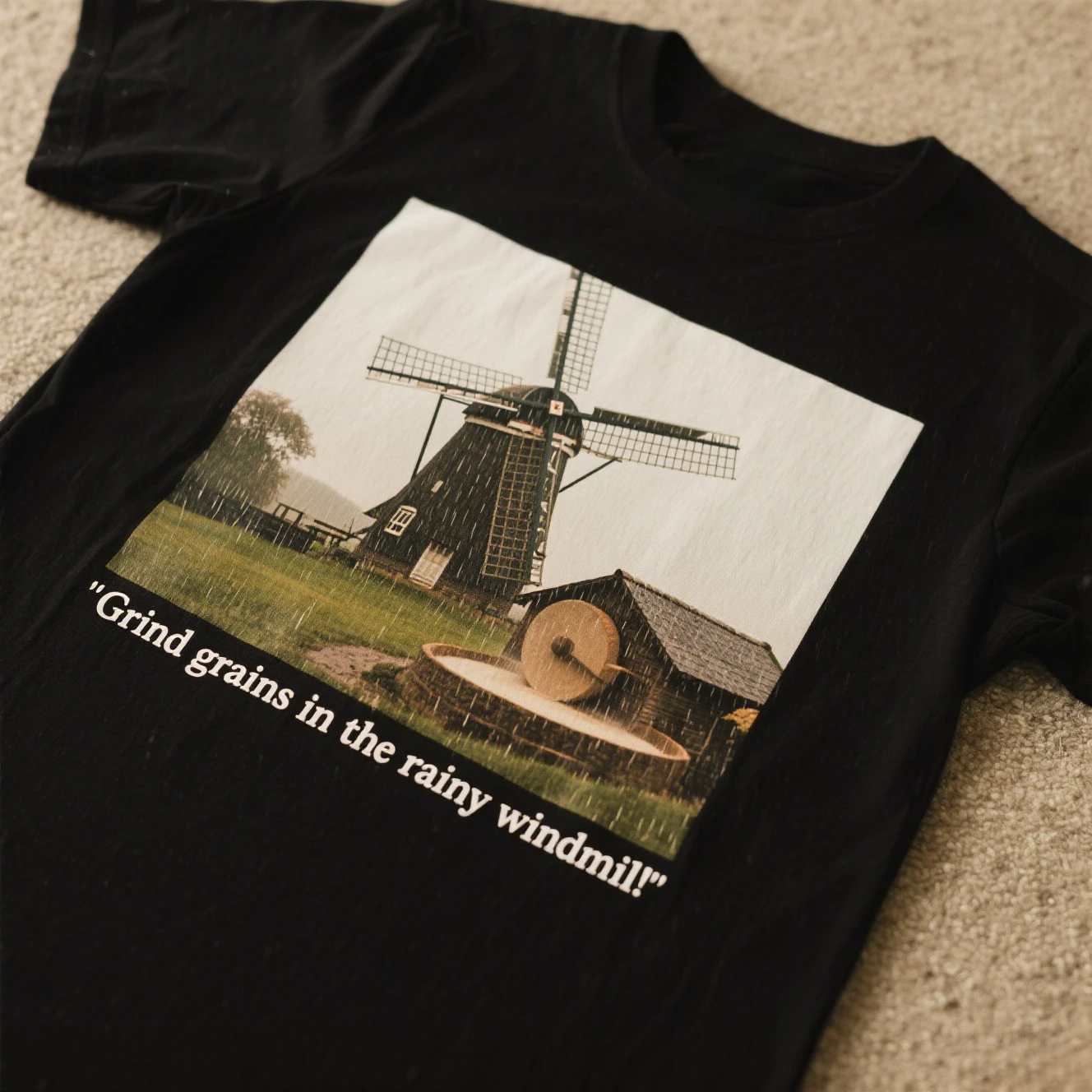 

Windmill Graphic Printing Summer Luxury Brand Cotton Men's and Women's T-Shirts Short Sleeves Street Fashion Clothing