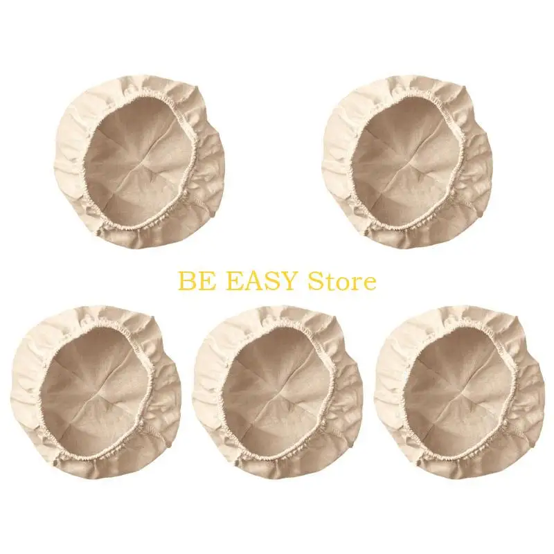 E28F Pack Of 5 Bread Proofing Basket Cloth Liners Bread Rising Supplies For Sourdough Baking Round Banneton Liner Covers