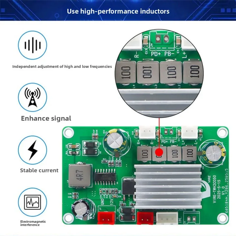 SOTAMIA 50 واط * 2 ثنائي القناة عالية مكبر كهربائي مجلس TPA3116D2 وحدة مضخم الصوت الرقمي DC12 15 فولت مكبر الصوت السلبي
