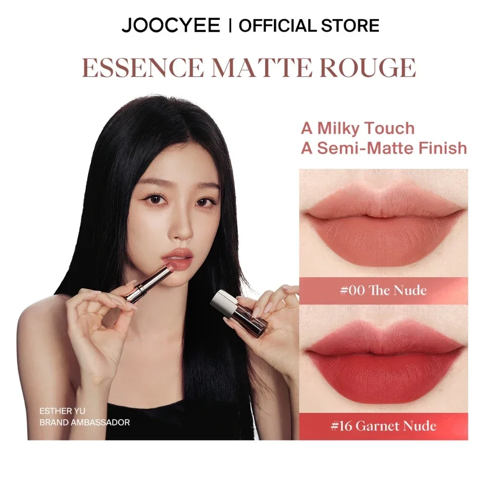 JOOCYEE Series Velvet Essence Matte Lipstick Makeup Long-lasting Lightweight Moisturise Vintage Waterproof Rare Beauty Cosmetics