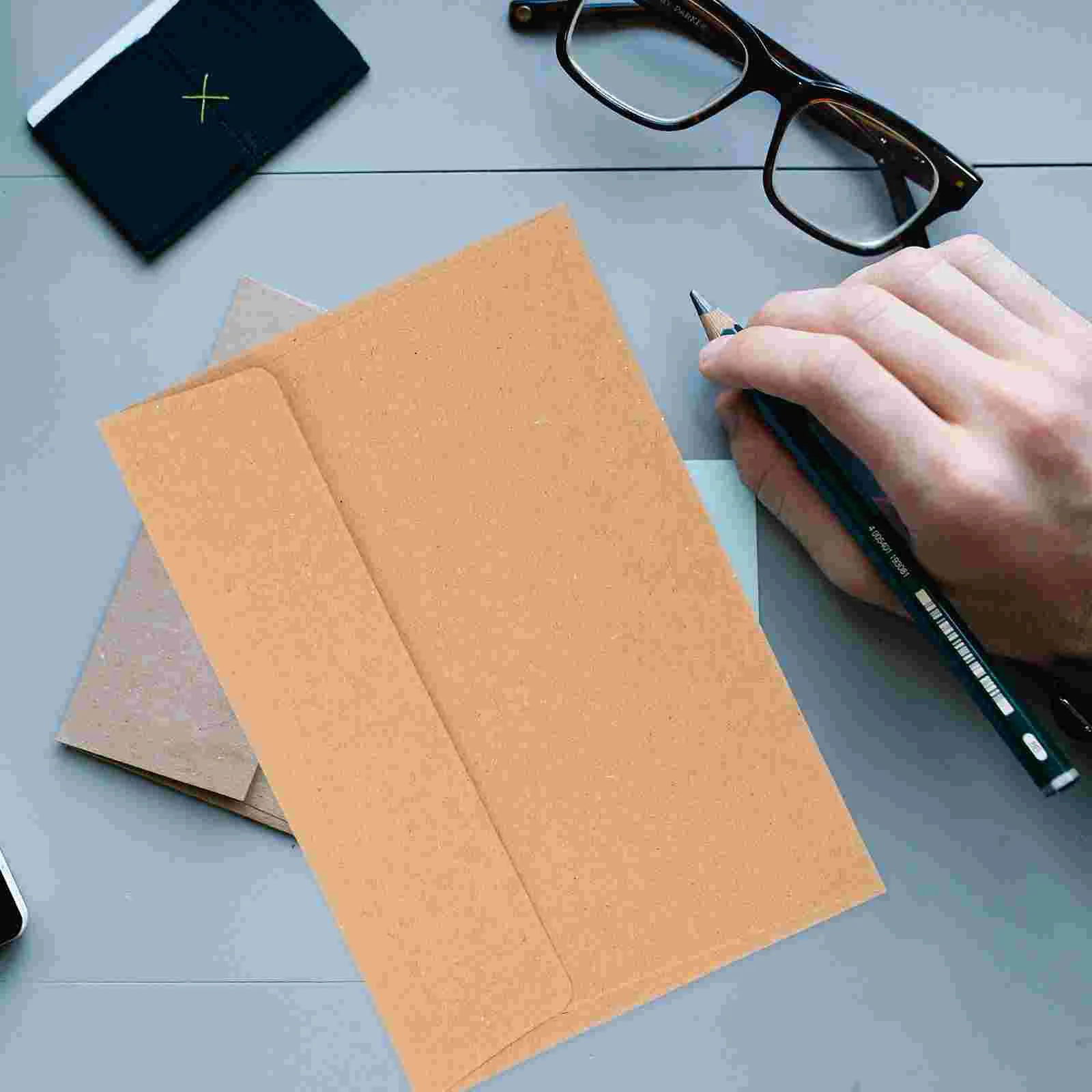 50 Pcs A4 Invitation Envelope Self-sealing Cards Envelopes Wedding Paper Blank Festival Storage Greeting Letter Clear