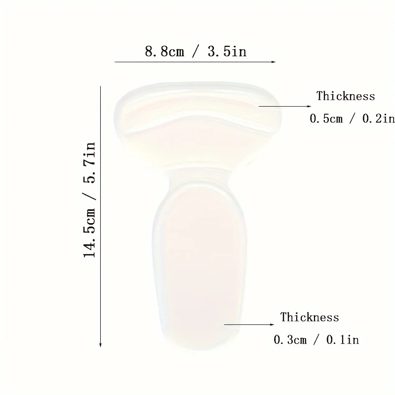 8 أزواج (16 قطعة) مقابض كعب سيليكون - وسائد كعب غير قابلة للانزلاق للأحذية النسائية، نعال مريحة للأحذية الكبيرة، لون طبيعي