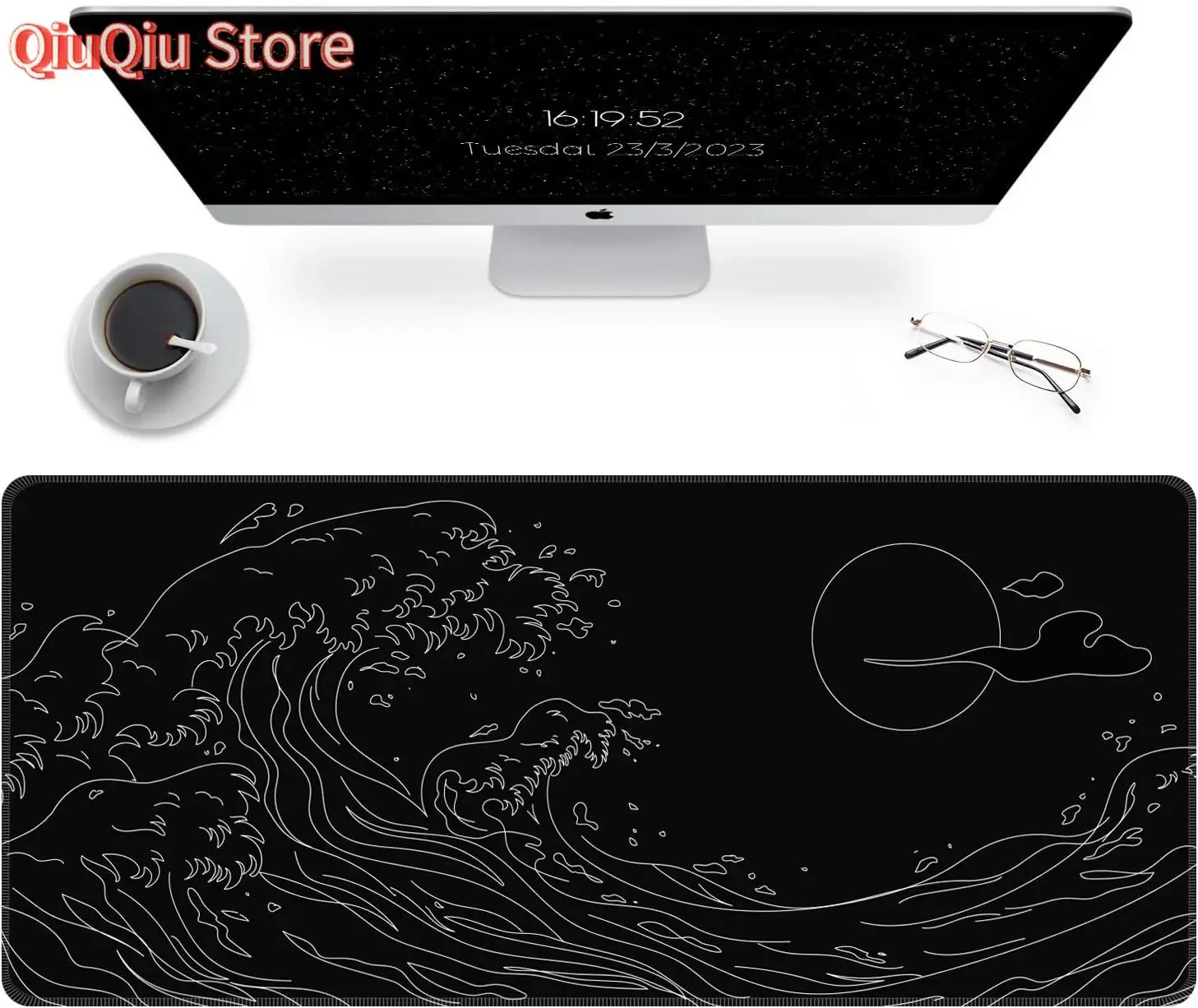 

XXL Коврик для мыши Sea Wave Игровой коврик для мыши Водонепроницаемый коврик для мыши Расширенный большой коврик для мыши Настольный коврик для ноутбука Коврик для офиса и дома