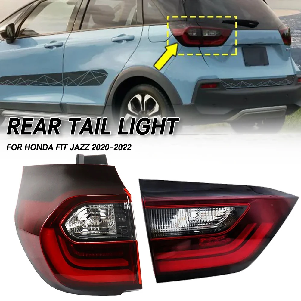 

For Honda Fit Jazz 2020 2021 2022 2023 Car LED Tail light Rear Bumper Light Stop Brake Lamp Turn Signal Warning