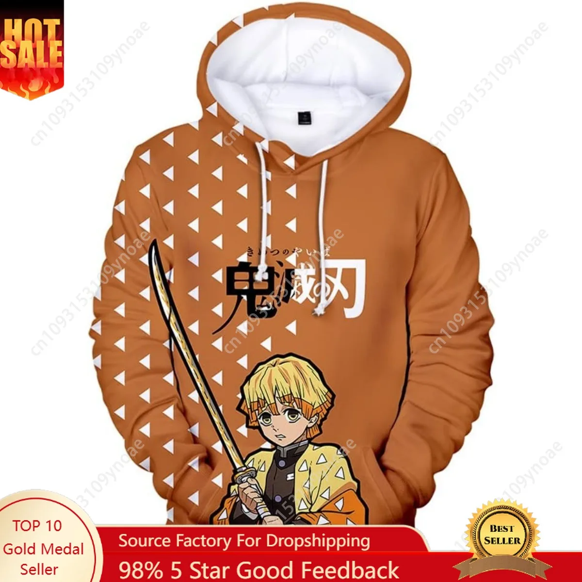 Agatsuma Zenitsu Cartoon Anime Hoodie Men Women 3D Printed Cotton Hooded Sweatshirt Pullover Tops Outerwear Long Sleeve Hoodies