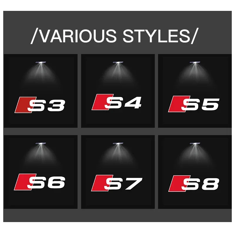4 шт. для Audi A3 A4 B8 8P 8V A6 C7 A5 Q5 B7 B6 B9 SLINE RS Q3 Q7 S3 S4 S5 S6 Автомобильная дверь Добро пожаловать Свет Светодиодная HD Лампа проектора