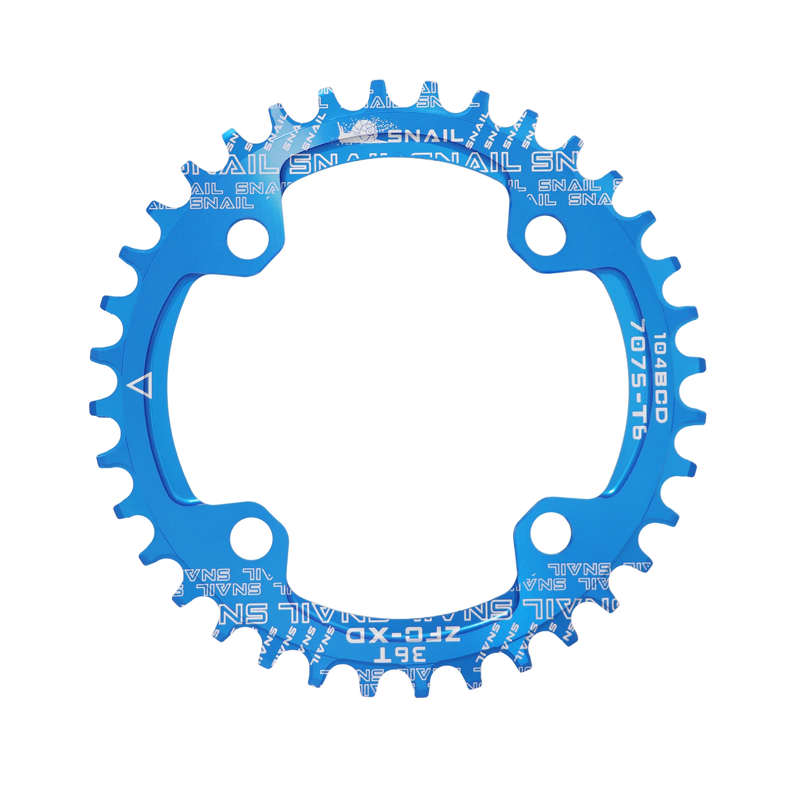 SNAIL 104BCD/96BCD Bicycle Chainwheel Wide and Narrow Teeth 32T/34T/36T/38T Round /oval Disc Single Chainring For Shimao/SRAM - view 2