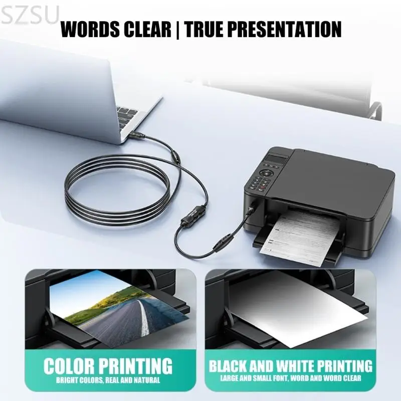 SZSU USB Extension Cable Incorporating Repeaters Technology for 10m 15m Printer Scanners Performances
