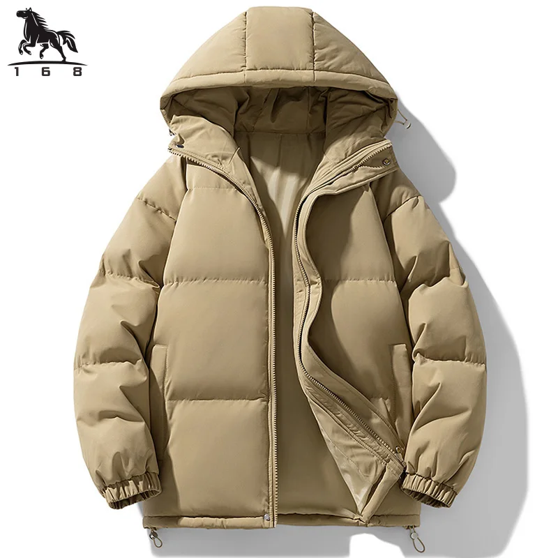 

Мужская парка, мужская куртка с капюшоном, фирменный зимний новый пуховик, однотонные теплые куртки, мужские деловые пальто для отдыха, пальто