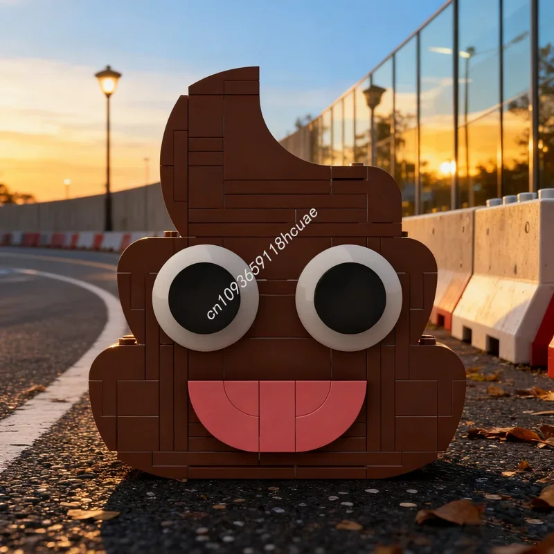 88pcs MOC Poop Emoji Systemed Model Building Blocks Architecture Assemble DIY Creative Brick Festival Gift Toys Birthday