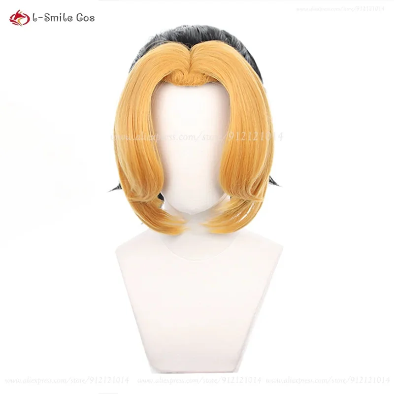 

2025 yiyiАниме Косплей Черный Желтый С Хвостом Макио Аниме Термостойкие Синтетические Волосы Tengen Uzui Жена Женский Парик