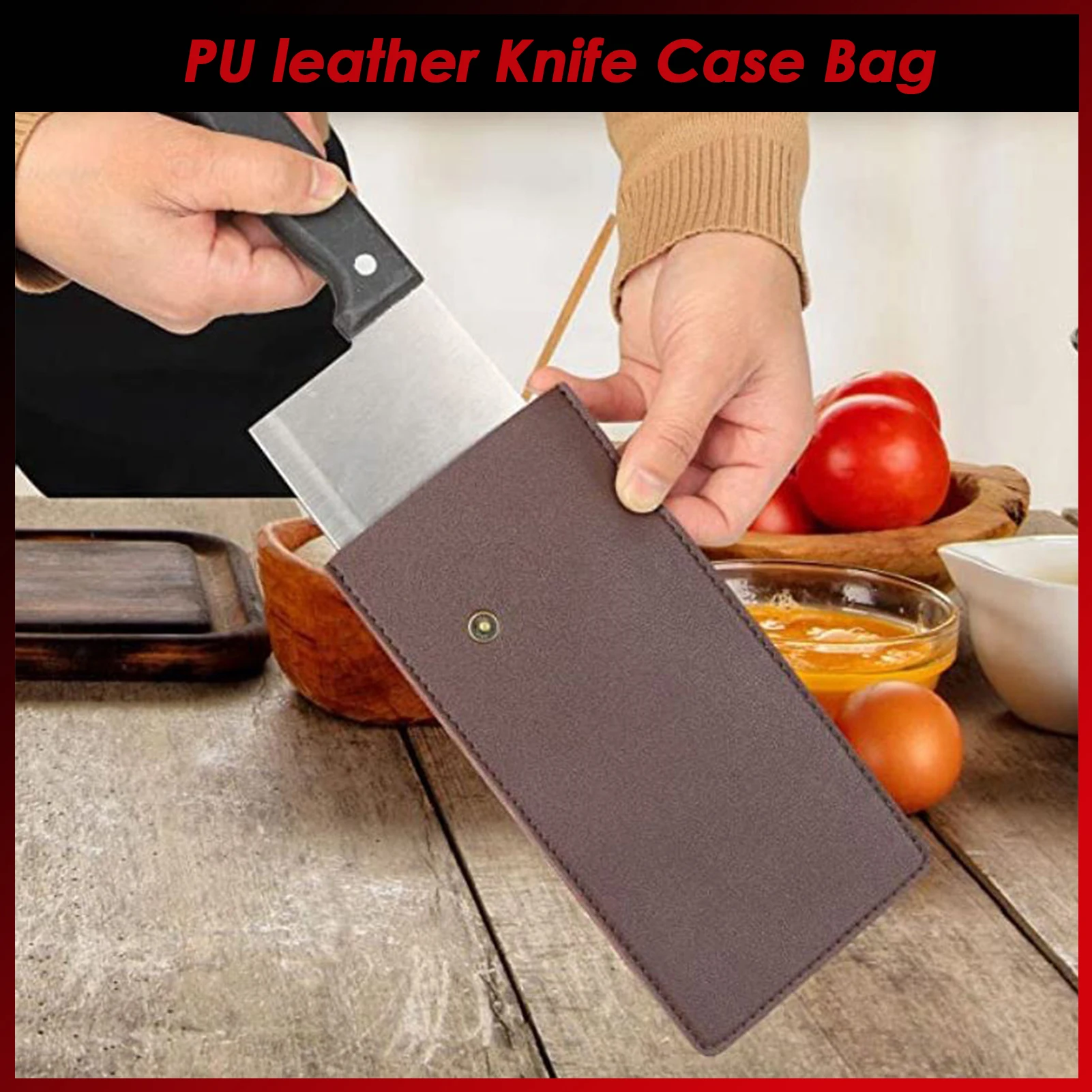 

Knifves Sheath Leather Chopper Cleaver Butcher Blade Guard Case Chef Knife Leather Covers Storage Bag for Meat Cleaver