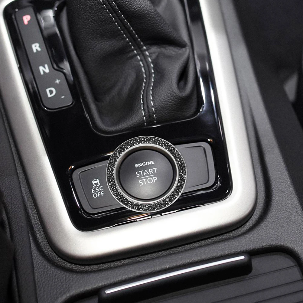 

4 Pcs inside The Car Ignition Decorative Circle Zinc Alloy Auto Engine Start Stop Decoration