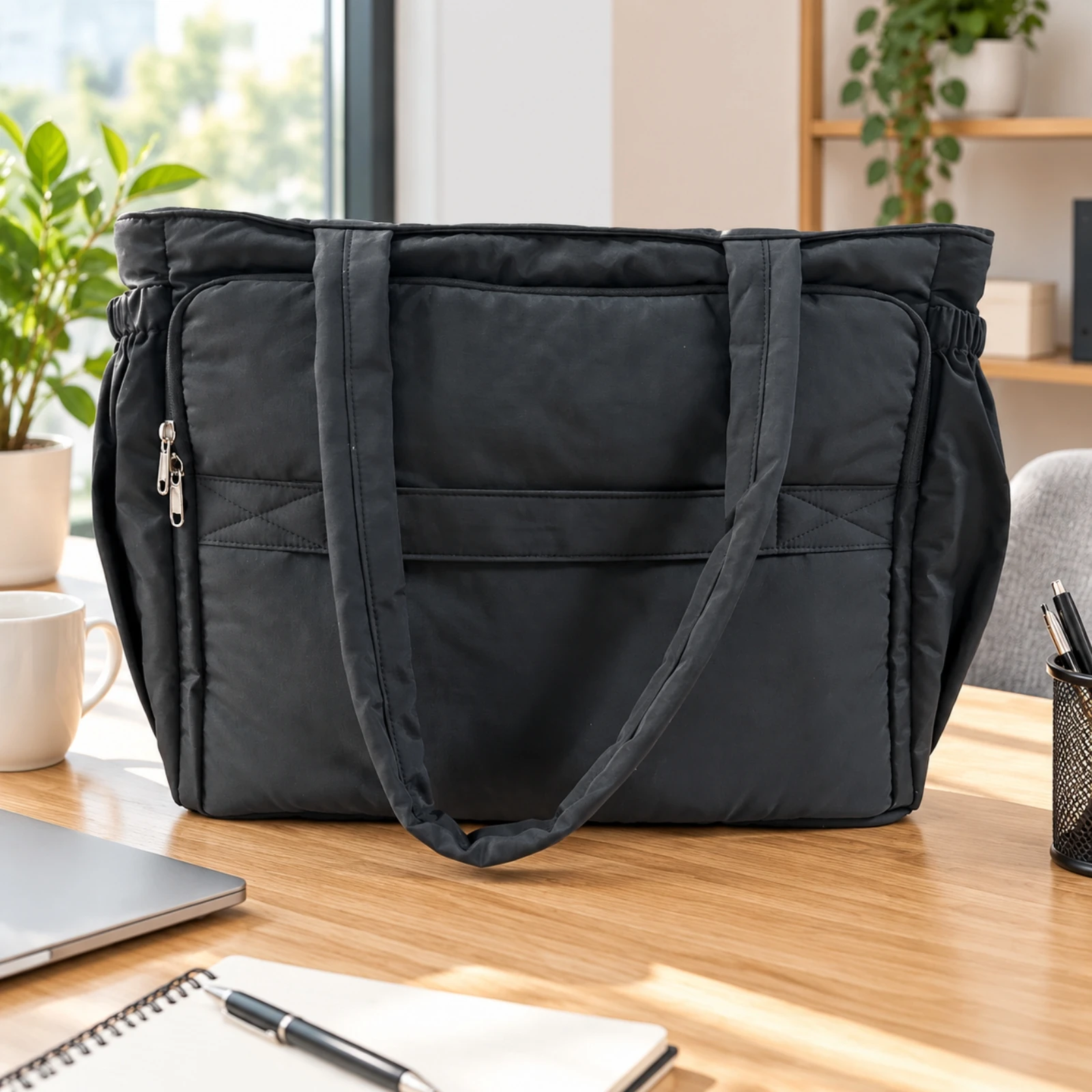 Tote Bag with Laptop Compartment Versatile Tote Bag with Multiple Pockets Lightweight Padded Handles