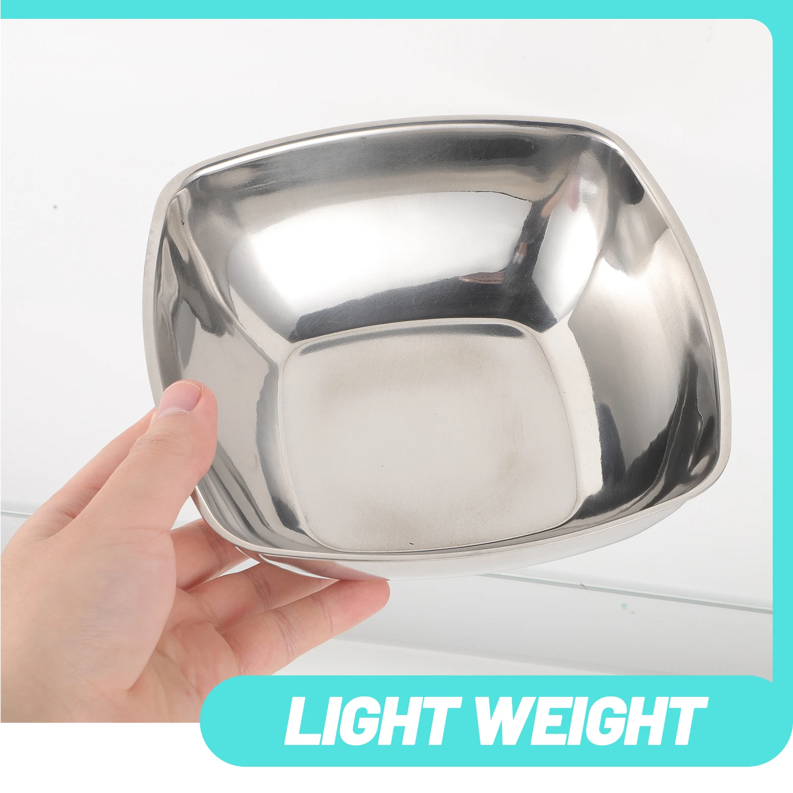 وعاء خلط من الفولاذ المقاوم للصدأ مقاس 20 سم، وعاء إعداد الشعرية للسلطة والفواكه، وعاء تخزين المطبخ والطهي والمواد الغذائية