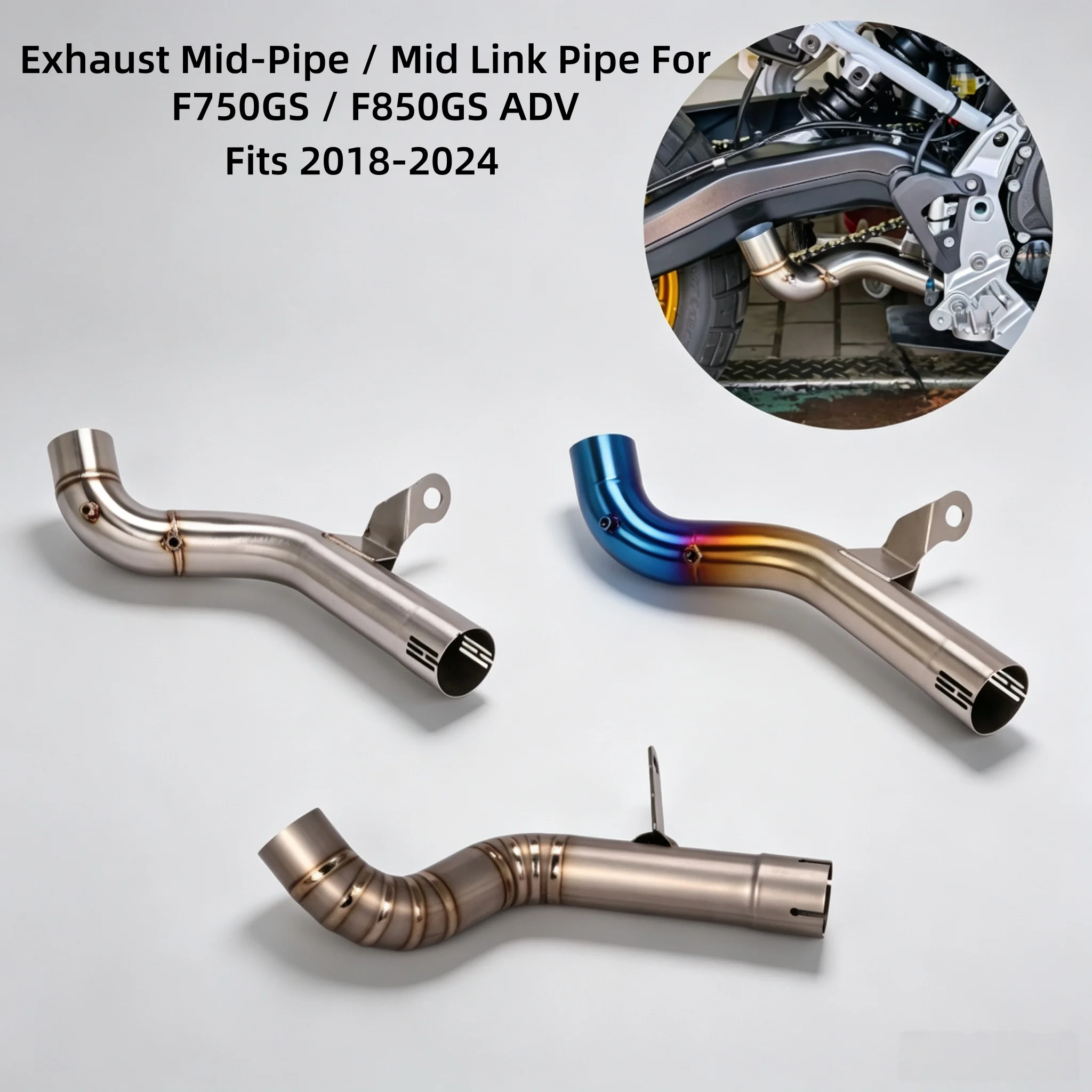 For BMW F750 GS F850GS F850 GS ADVENTURE 2018 - 2024 Motorcycle Exhaust Modified Escape Mid Pipe Connect Original Muffler