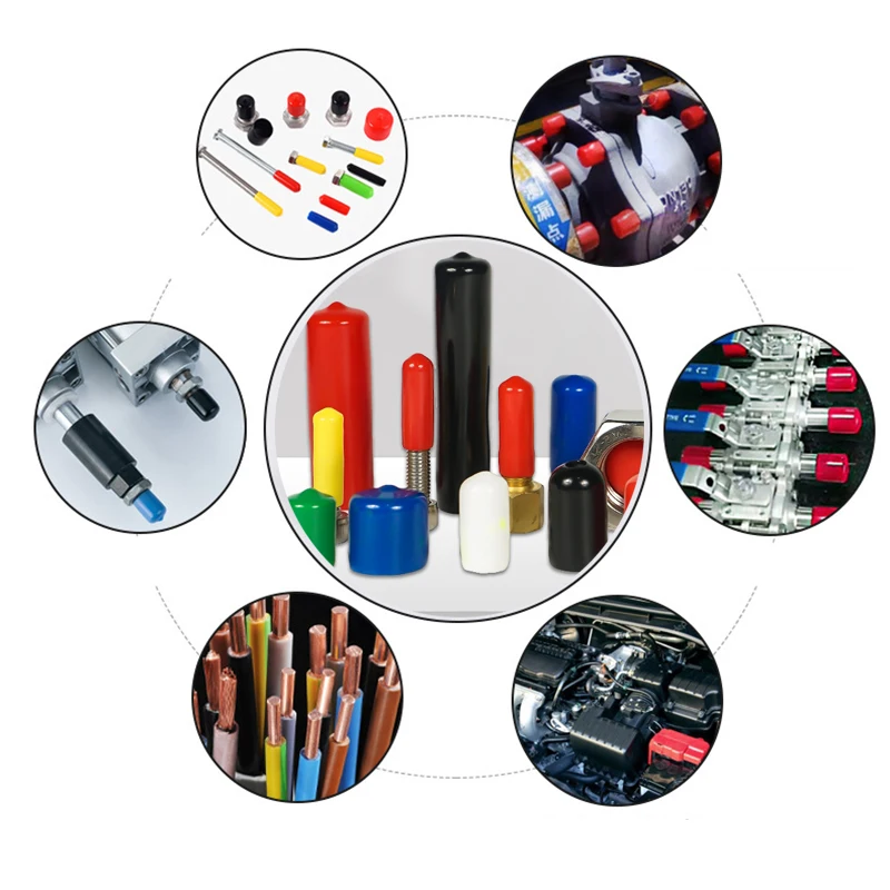 Rubber Sleeve Stopper Silicone Glue Insulating End Caps Thread Protection Sealing Cap Plugs Dust Cover Seals Set Smart Hoses Pvc