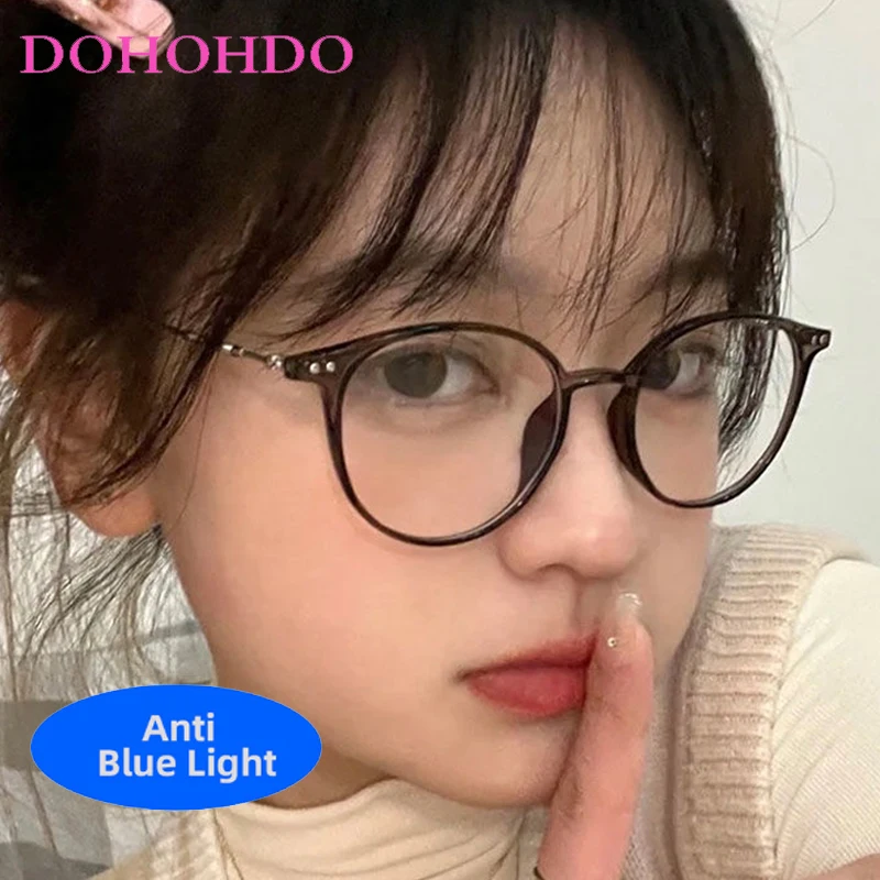 

Trendy Luxury Oval Glasses Men Women Fashion Brand Designer TR90 Optical Spectacle Anti-Blue Light Computer Eyeglasses Lentes