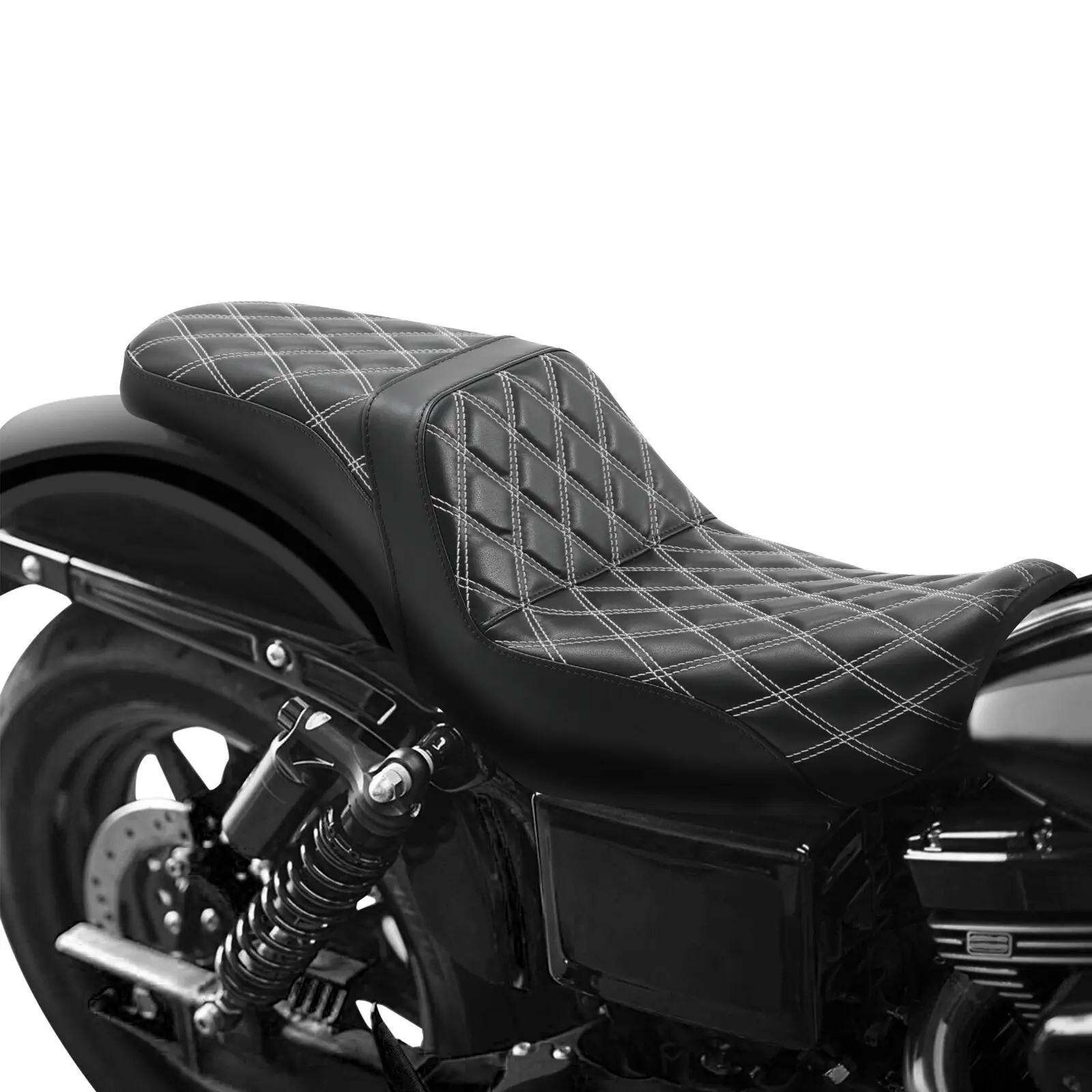 Motorcycle Rider Passenger Seat For Harley Dyna Street Bob FXDB Wide Glide 2006-2017 Fat Bob FXDF 2008-2017 Low Rider FXDC 2014