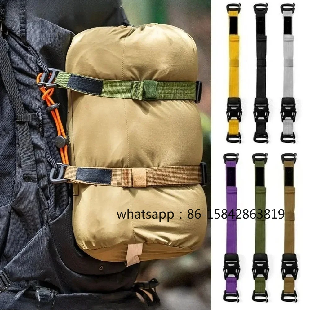 1Pcs Adjustable 18.5-49.5cm Luggage Straps Outdoor Hiking Travel Backpacking Straps Wear-resistant Buckle Fixed Packing Straps