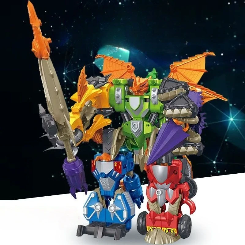 

6 IN1 Deformation Mechanical Dragon Warrior Action Figure Transforming Robot Toys and Leisure Boys Children Toy Collect Gift 6+