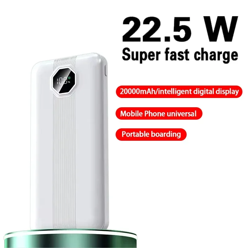 

Portable 20000MAh PD 20W Digital Display Fast Charging Mobile Power 22.5w Twoway Power Bank 10000MAh for IPhone External Battery