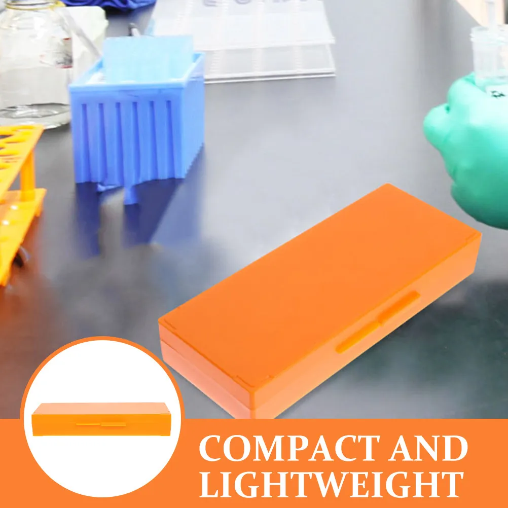 2Pcs Compact Lightweight Microscope Slide Storage Box Large Capacity Portable for Research Hospital