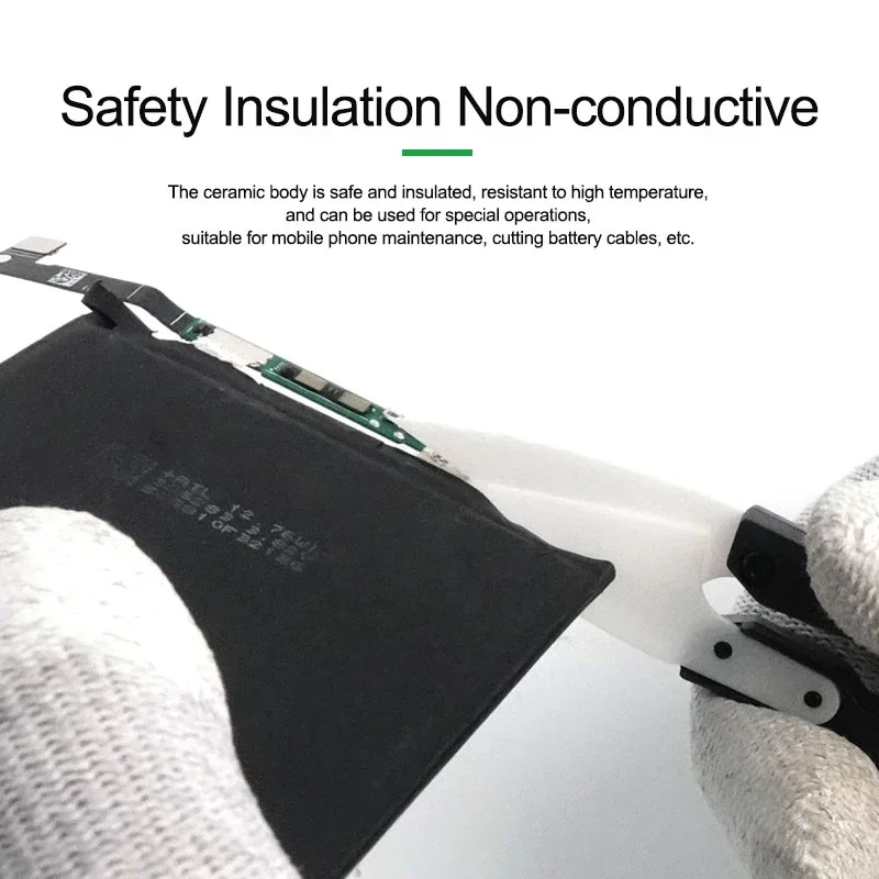 RELIFE RL-102 Ceramic Insulated U-Scissors High Hardness Special Scissors for Battery Repair Scissors Cut Battery Cabl Tool