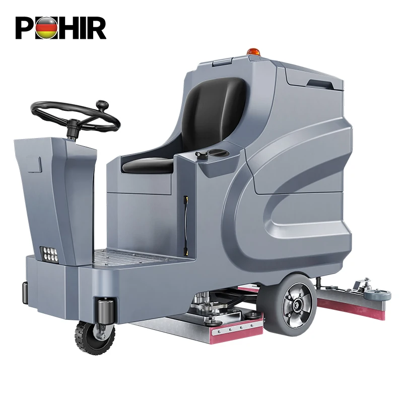 POHIR-950 Electric Floor Scrubber Best Price Industrial Plastic Floor Washing Machine New Condition Core Motor Cleaning Sweeping