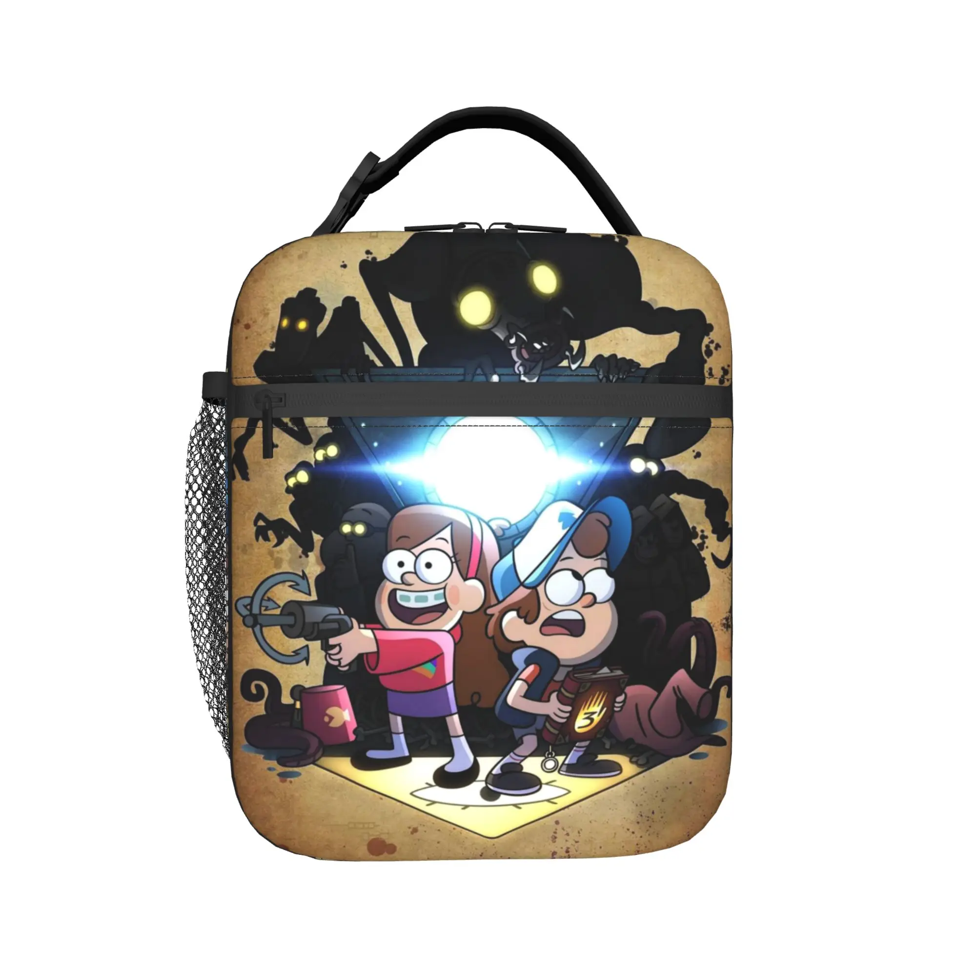 G-Gravity Falls Insulated Lunch Bags for Men Women  Food Bag Portable Thermal Cooler Lunch Boxes For School Office