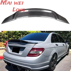 New design For Mercedes Benz W204 Spoiler 2008 to 2013 C Class C-Class C180 C200 C220 C63 glossy black carbon fiber ABS spoiler