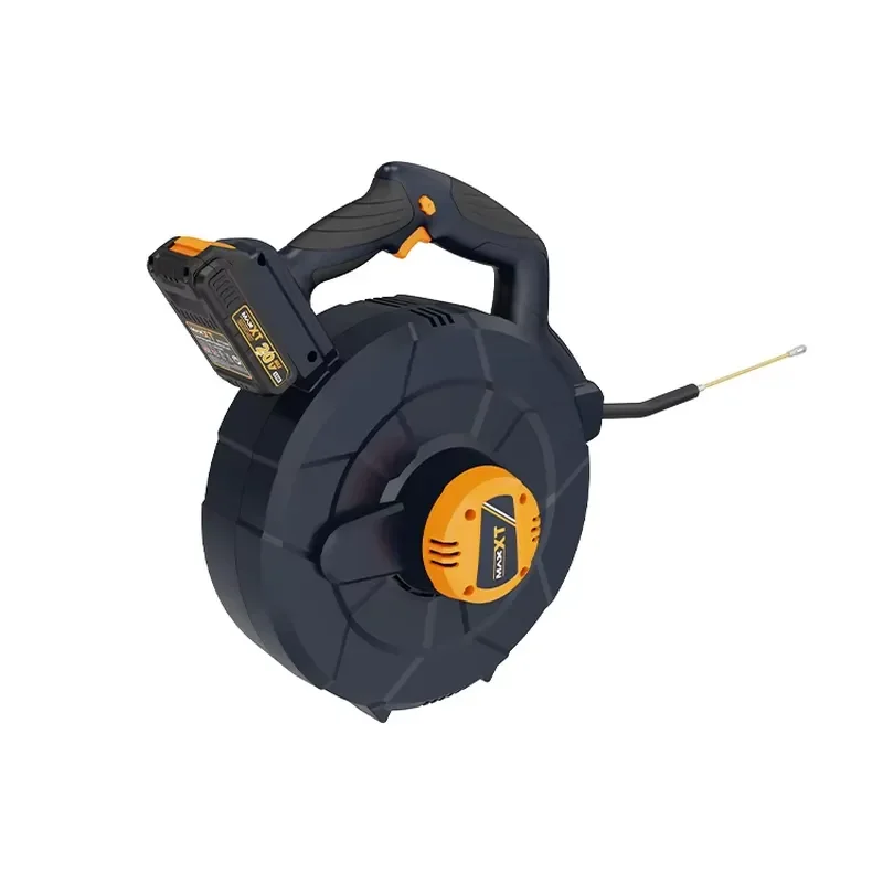 MAXXT 20V Cordless Brushless Wire Threading Machine 30M Automatic Fish Tape Power Cable Puller Tool with Digital Display 400N