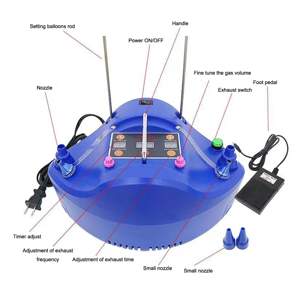 Pink Blue Balloon Inflatable Air Pump Birthday Party Supplies Wedding Supplies Double-layer Balloon  Pump Party