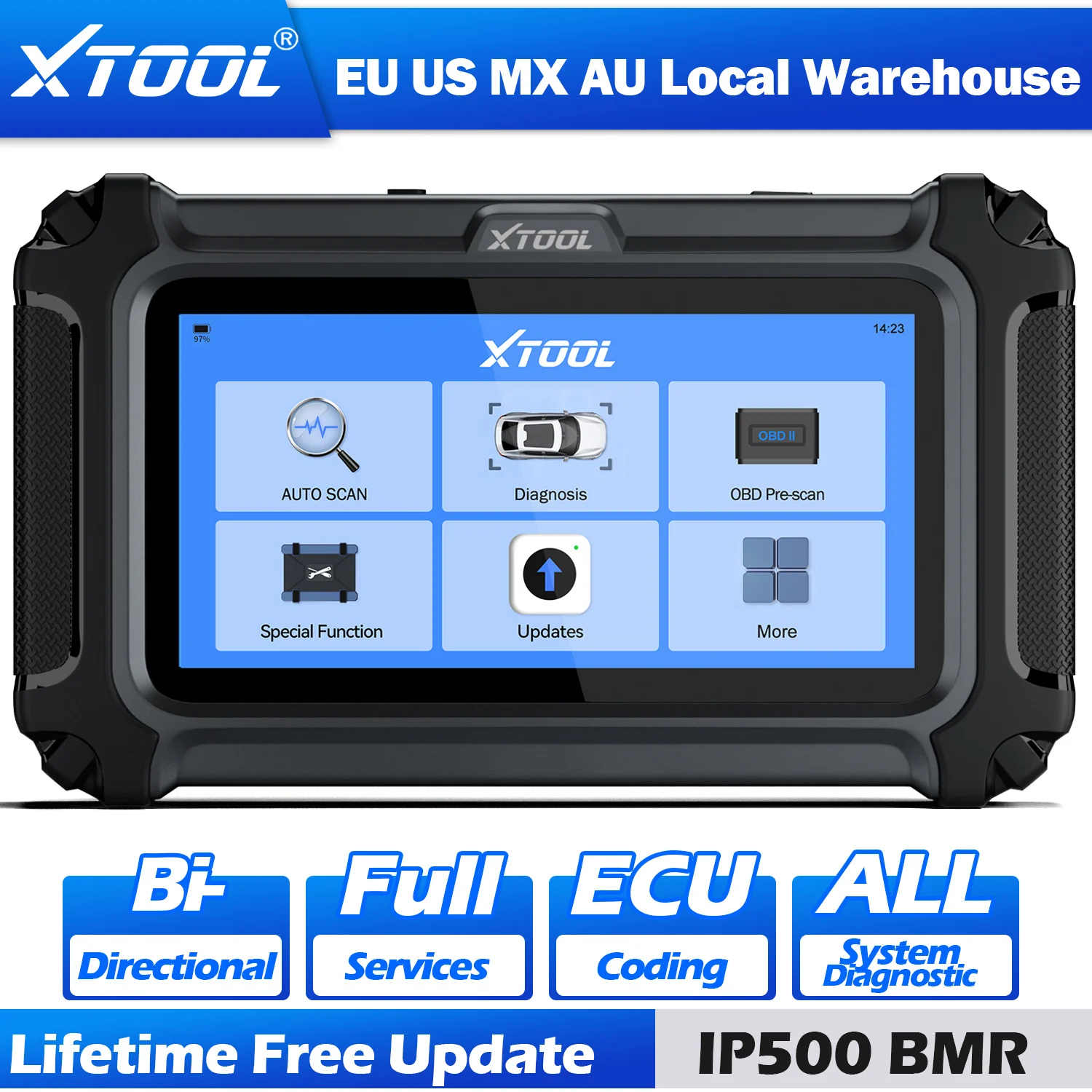 

Диагностический сканер XTOOL IP500 2026 для BMW и MINI с пожизненным бесплатным обновлением, двунаправленный, для полной диагностики системы OBD2, с функцией полного сброса.