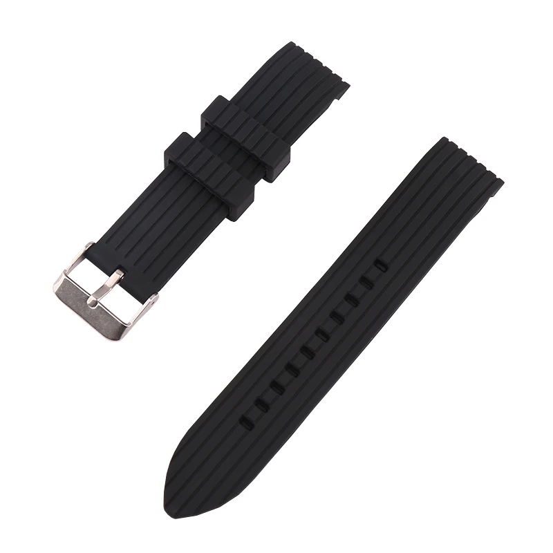 Аксессуары для часов, спортивные и уличные водонепроницаемые силиконовые резиновые ремешки для часов, мужские и женские умные браслеты, цепочки для часов 20