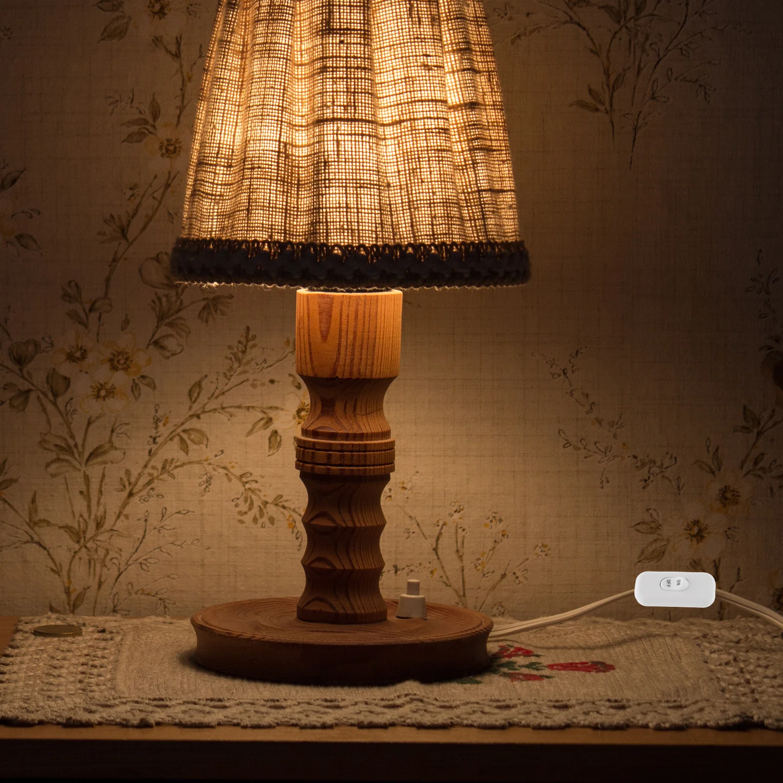 

2Pcs Inline Cord Switch Sleek Design Easy Installation Durable 250V 6a on Off Button Control for Lamps Appliances