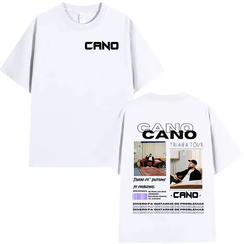 Rapper Cano Triana Tour 2025 Graphic T Shirts Men Women Retro Harajuku Fashion T-Shirt Hip Hop Oversized Cotton Tees Streetwear