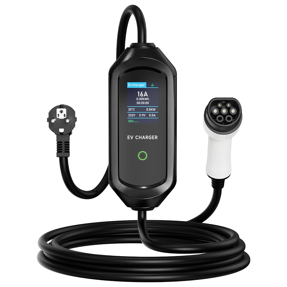 AFYEEV EV przenośna ładowarka Type2 IEC62196-2 złącze wtykowe 16A 1 faza 3,6KW stacja ładowania z wtyczką EU do pojazdu elektrycznego — 2