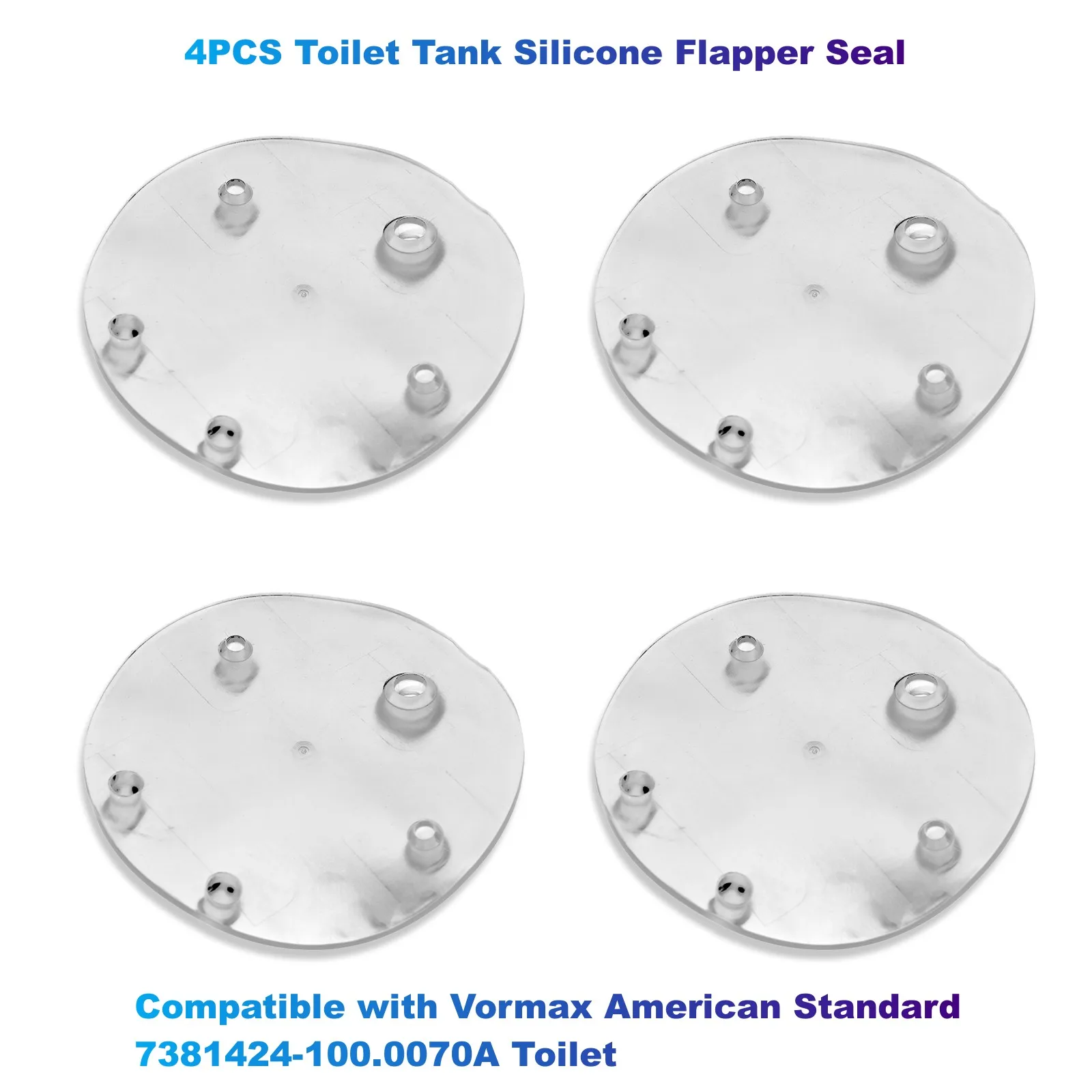 

4PCS Toilet Tank Silicone Flapper Seal Compatible with Vormax American Standard 7381424-100.0070A Toilet