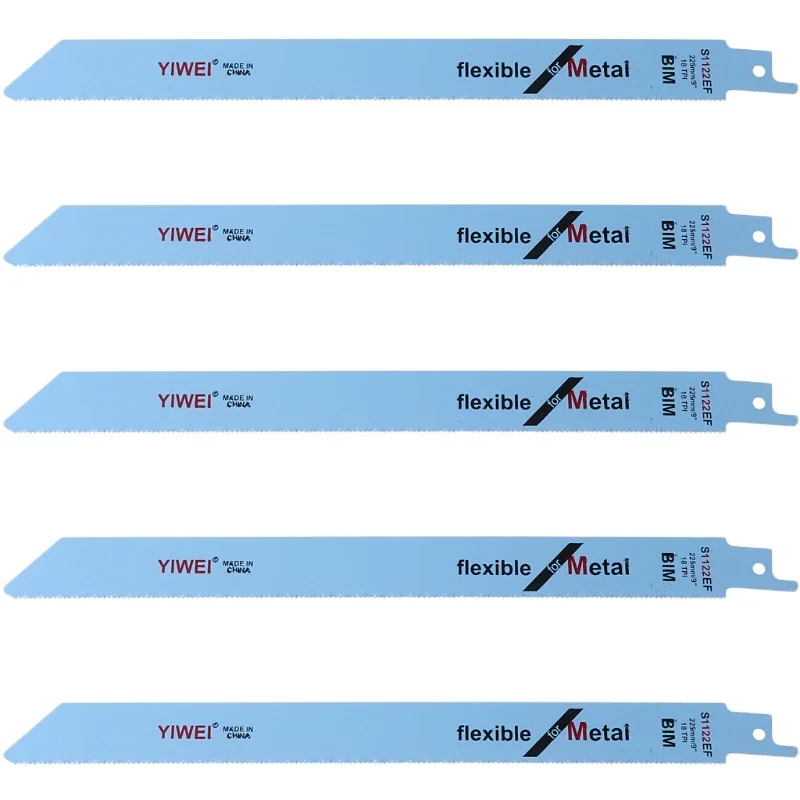 5 ชิ้น 227 มม. 9 "BIM S1122EF ใบเลื่อยลูกสูบสำหรับตัดไม้และโลหะ